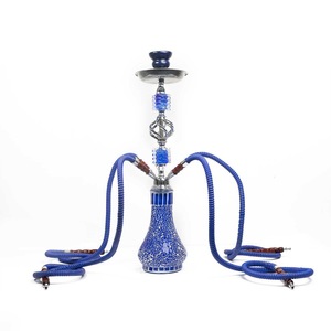 Arabic Glass Hookah <b>Mosaic</b> Narguile 2 Hose Mirror Finish Water Pipe for Bar Party Home - Product Image 4