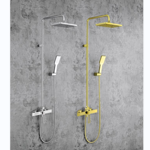 2024 DLSEN baru kepala pancuran hujan Kombo dengan tekanan tinggi kepala pancuran genggam kolom Pancuran kuningan - Product Image 6