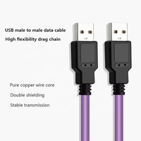 Cable de Datos USB Dual de Alta Flexibilidad con Cadena de Arrastre, Blindado y Anti-interferencias, Industrial 2.0, Conexión Macho a Macho AM
