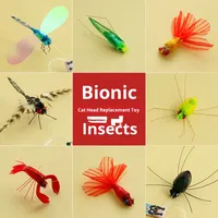 Tête de rechange pour bâtonnet à chat Xidaiyu, jouet insecte simulé pour divertissement intérieur et apaisement des animaux de compagnie