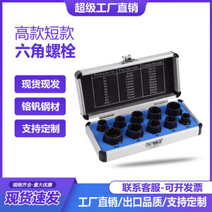 Kit d'outils de réparation automobile en gros transfrontalier, 10 pièces, kit de démontage d'écrous avec extracteur de boulons, outil de rupture d'écrous hexagonaux - Product Image 5