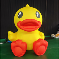 Canard en caoutchouc gonflable de canard jaune gonflable géant adapté aux besoins du client de publicité à vendre