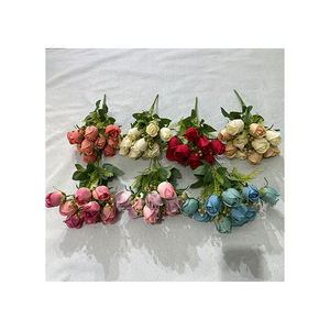 Vente en gros directe auprès d'un fabricant chinois Fleurs artificielles de <span class=keywords><strong>rose</strong></span> en mousse à 5 branches de haute qualité - Product Image 1