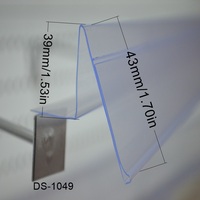 Glass Wood Shelf Edge Grip Strip Shelf Mounting Data Strip Price Talker Shelf Top Label Holder Sign Display Clip