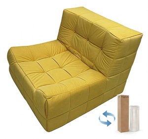 Canapé modulaire sectionnel moderne avec ottoman et chaise longue, rembourré blanc, pour salon, fourni directement par l'usine - Product Image 1