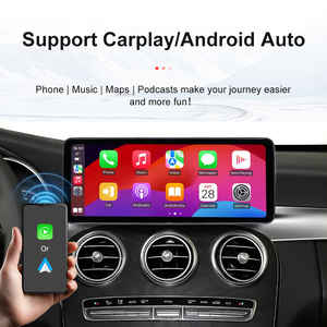 Autoradio Android con Schermo Touch OLED da 12,3 Pollici, GPS e TV per Cruscotto Mercedes-Benz <span class=keywords><strong>Classe</strong></span> C W205, GLC, <span class=keywords><strong>Classe</strong></span> <span class=keywords><strong>V</strong></span> W447 2015-2019 - Product Image 4