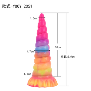 YOCY Vente chaude Dildo lumineux de 9 pouces Dildo qui brille dans le noir Grand ensemble de bouchons anaux avec ventouse - Product Image 5