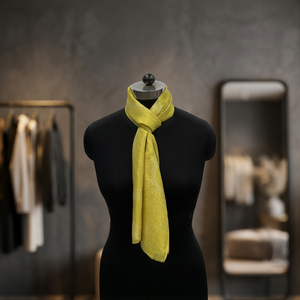 Viraak Exports Women's <b>Long</b> <b>Silk</b> <b>Scarf</b> Yellow Dot Pattern Summer Digital Printing Fashion Accessory Decoration - Product Image 1