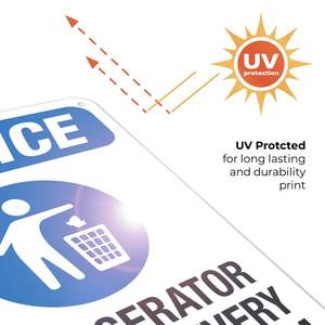 Panneau hebdomadaire vidé pour réfrigérateur-<span class=keywords><strong>Avis</strong></span> OSHA-Tous les vendredis de 20 h-10x7 pouces durable pour les restaurants et les cuisines - Product Image 4