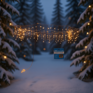 Tira de Luces LED de Hielo, Blanco Cálido, 96 Bombillas, Flexible, Impermeable, Decorativa para Interiores y Exteriores, Enchufe Estadounidense - Product Image 2