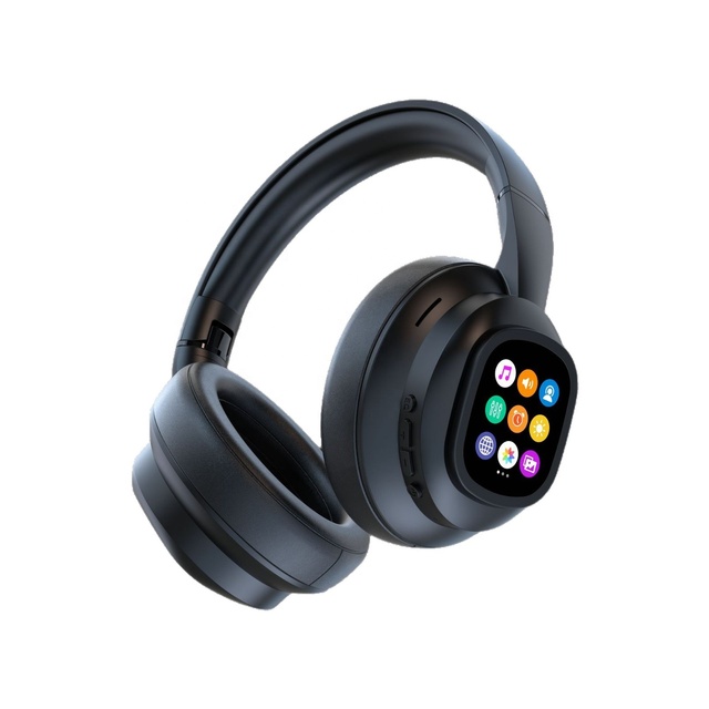AI Smart Sports Headset with Touch Screen for Bluet00th Neck-Hanging Noise Reduction LED Battery Indicator