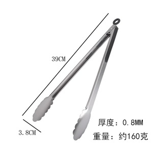 Utensílio Cooking Clip Clamp Salad Tongs Food Grade Metal Aço Inoxidável 16 polegada Food Tong para Cozinha e Churrasco Grelhar - Product Image 6