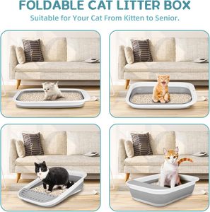 Vente en gros de litières pour chats, produits pour animaux de compagnie, bac à litière en plastique pour chat, bac à litière simple pour chat - Product Image 3