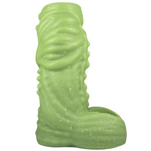 Silikon Penis kollu hayvan Penic kol çevresi uzatma Penis halkası ile gerçekçi Hollow yapay Penis kollu erkek yetişkin seks oyuncakları - Product Image 1