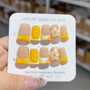 <span class=keywords><strong>Uñas</strong></span> Postizas Acrílicas Hechas a Mano en Forma <span class=keywords><strong>de</strong></span> Pico <span class=keywords><strong>de</strong></span> Pato, 10 Piezas, Reutilizables, Estilo Francés, Diseño Cuadrado <span class=keywords><strong>para</strong></span> Dedos <span class=keywords><strong>de</strong></span> Maniquí - Product Image 6