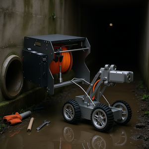 Robot de Inspección de Tuberías de Alcantarillado con Endoscopio Industrial, 120M, Cámaras de 2MP, Pantalla Táctil, IP68, Modelo para Inspección de Plomería - Product Image 2