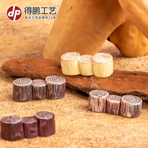 Ornements en résine en forme de souche d'arbre, tricolores, ronds, décoration d'intérieur, artisanat artistique D1398 - Product Image 1