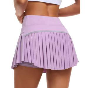 Jupe-short plissée taille haute pour le yoga et le tennis, anti-exposition, séchage rapide, respirante, pour le golf, la gym, la course et l'entraînement sportif, été - Product Image 2
