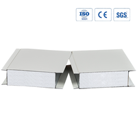 Panneau sandwich 50mm 75mm 100mm 150mm en acier galvanisé, isolé, pour mur et toit EPS, résistant au feu, pour maison préfabriquée