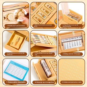 Bán Buôn Hot Bán Văn Phòng Phẩm Hộp Chàng Trai Và Cô Gái 2025 Mới Phim Hoạt Hình Trường Học Trẻ Em Của Bút Chì Trường Hợp Mật Khẩu Khóa Hộp Bút Chì - Product Image 6