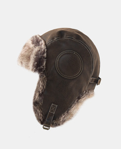 Winter Thick Cycling Ski Hat Warm <strong>Earmuffs</strong> Plush Ear-flapped Ski Hat Customized Image Unisex Bomber Faux Fur Hat - Product Image 4