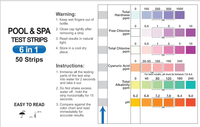 Tiras de prueba 7 en 1 para piscinas y spas, alta precisión, para medir pH, Cloro, Brucilina, Alcalinidad, Dureza y pH total, para jacuzzis, piscinas inflables y elevadas, OEM