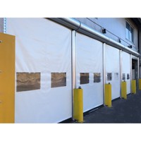 Высокоскоростные рулонные ворота ADV2 с самовосстановлением, класс ветроустойчивости 2, звукоизоляция 60 дБА, алюминий+ПВХ, промышленные холодостойкие ворота