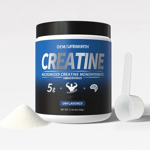 Créatine monohydrate en comprimés, vente chaude sur Amazon, personnalisable OEM/ODM, antioxydant, pour adultes, 500g, faible teneur en glucides, certifié - Product Image 1