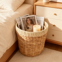 Panier de rangement en jacinthe d'eau écologique, best-seller, pour la décoration de la maison, le linge et les articles divers