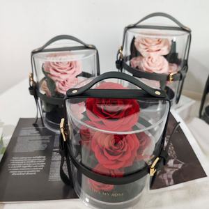 Caja de regalo de tambor acrílico de mano de rosa de flor eterna de jardín secreto Año Nuevo Día de San Valentín Regalo de cumpleaños BestFriend Girlfriend - Product Image 4