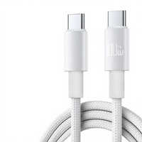 Kabel Pengisi Daya Cepat 100W USB-C ke C Tipe-C untuk Aksesoris Ponsel, Berbahan Nilon Kepang, untuk Pengisian Daya Ponsel dan Laptop dengan Chip E-Mark