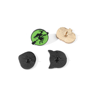 Broche <span class=keywords><strong>de</strong></span> Metal Personalizado con Diseño <span class=keywords><strong>de</strong></span> Halloween, Calabaza, Cara Sonriente, Fantasma, Pequeño Diablo, <span class=keywords><strong>Bruja</strong></span>, Unisex - Product Image 5