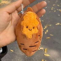 Porte-clés en peluche Patate Douce Grillée Mignonne, Petite Peluche Douce, Cadeau Chaleureux d'Hiver pour Amis et Filles, Décoration de Sac