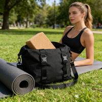De nombreux styles en stock, sac de sport élégant, logo personnalisé, sac de yoga tendance, tapis de yoga pliable, livraison rapide, sac de voyage à la mode pour femme