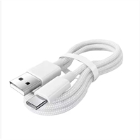 Câble de charge rapide USB C PD 20W pour 15 Pro Plus, cordon de données tressé en nylon de type C, chargeur durable