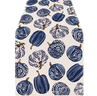 Chemin de table rustique d'automne style américain en polyester durable et réutilisable pour dîner d'automne, fête du thé, décoration intérieure, vente en gros