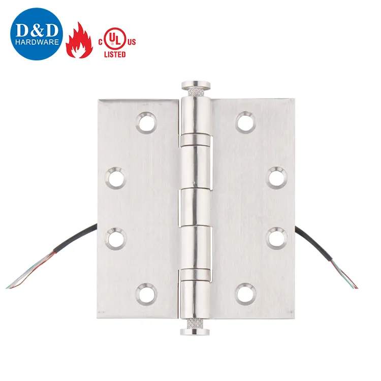 Commonly used Fire rated Stainless steel ball bearing Electric Transfer wire voltage power wooden door butt hinge