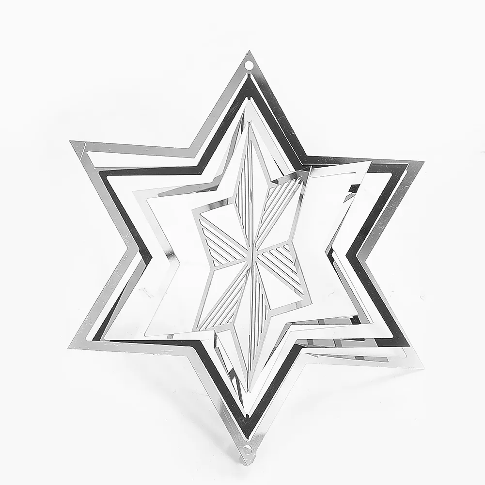 Six-pointed star steel sheet regular geometry can be rotated inside the outdoor garden decoration