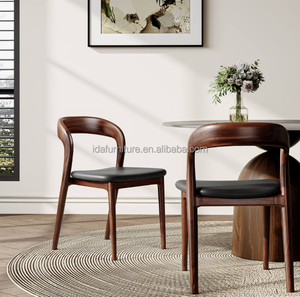 Ghế ăn gỗ rắn hiện đại với Ghế ăn có thể xếp chồng lên nhau công nghệ vải không thấm nước và chống vết bẩn cho phòng ăn khách sạn - Product Image 4