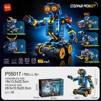 Ensemble de blocs de construction en plastique, robot, véhicule d'ingénierie, télécommande et contrôle par application, jouet éducatif pour enfants