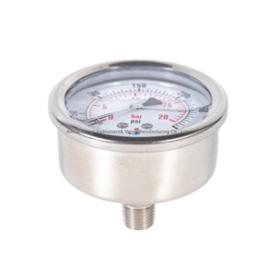 Goods Frequently-Used Vacuum <strong>Pressure</strong> <strong>Gauge</strong> All Stainless Steel Oil Filled <strong>Pressure</strong> <strong>Gauge</strong> - Product Image 1
