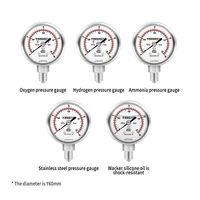 SY YB Refrigerant Manifold Pressure Gauge 1/4in 0-25 Bar 1.6% Accuracy Corrosion Resistant Industrial Pipeline Tester 1 Year