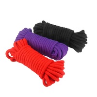 Menottes en corde de coton doux 4 couleurs pour adultes, jeux de bondage BDSM, jeux sexuels, cordes de liaison Shibari, jouets de retenue