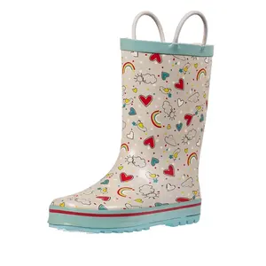 Wholesale Kids custom colorful gumboots rubber clog rainshoes boots footwear