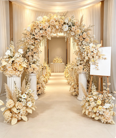 Ensemble de fleurs artificielles ChampagneSilk pour mariage, panneau de bienvenue, arrangement de vase, décoration de toile de fond pour cérémonie et réception de mariage, vente en gros