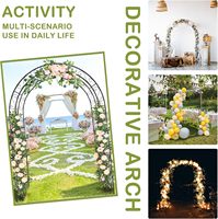 Arche de jardin de 7 pieds, arche métallique robuste, support décoratif pour treillis, idéale pour cérémonies de mariage, fêtes et plantes grimpantes
