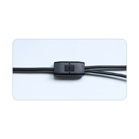 40cm schwarz 2C * 22AWG Dc5.5 * 2.1mm 12V Splitter kabel mit Konverter