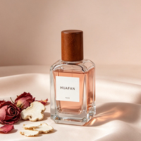 Flacon de parfum vide en verre rectangulaire de luxe, personnalisable avec logo, 30ml 55ml, et coffret de parfum unique pour la vente en gros