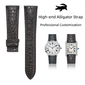 Correas de <span class=keywords><strong>Reloj</strong></span> de Piel de Cocodrilo para Tissot <span class=keywords><strong>Longines</strong></span>, Correas de Repuesto con Cierre Desplegable, <span class=keywords><strong>Correa</strong></span> de <span class=keywords><strong>Reloj</strong></span> Genuina Crozzling - Product Image 5
