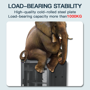 Tùy chỉnh 42U 600*1000mm tải cao 19 inch thép đen máy chủ tủ <span class=keywords><strong>rack</strong></span> với 45u đục cửa 22u và 4U hai cửa trung tâm dữ liệu - Product Image 6